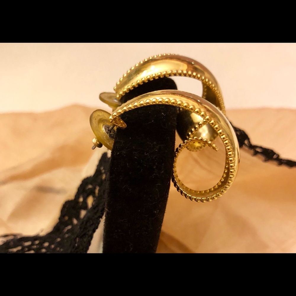 Gold tone earrings for pierced ears
